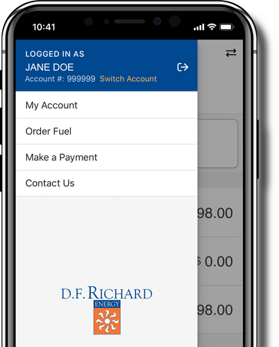 Screenshot of DF Richard Mobile App